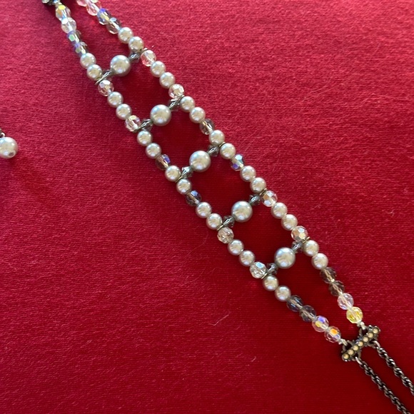 CRYSTAL-EMBELLISHED FAUX-PEARL NECKLACE - Picture 2 of 3